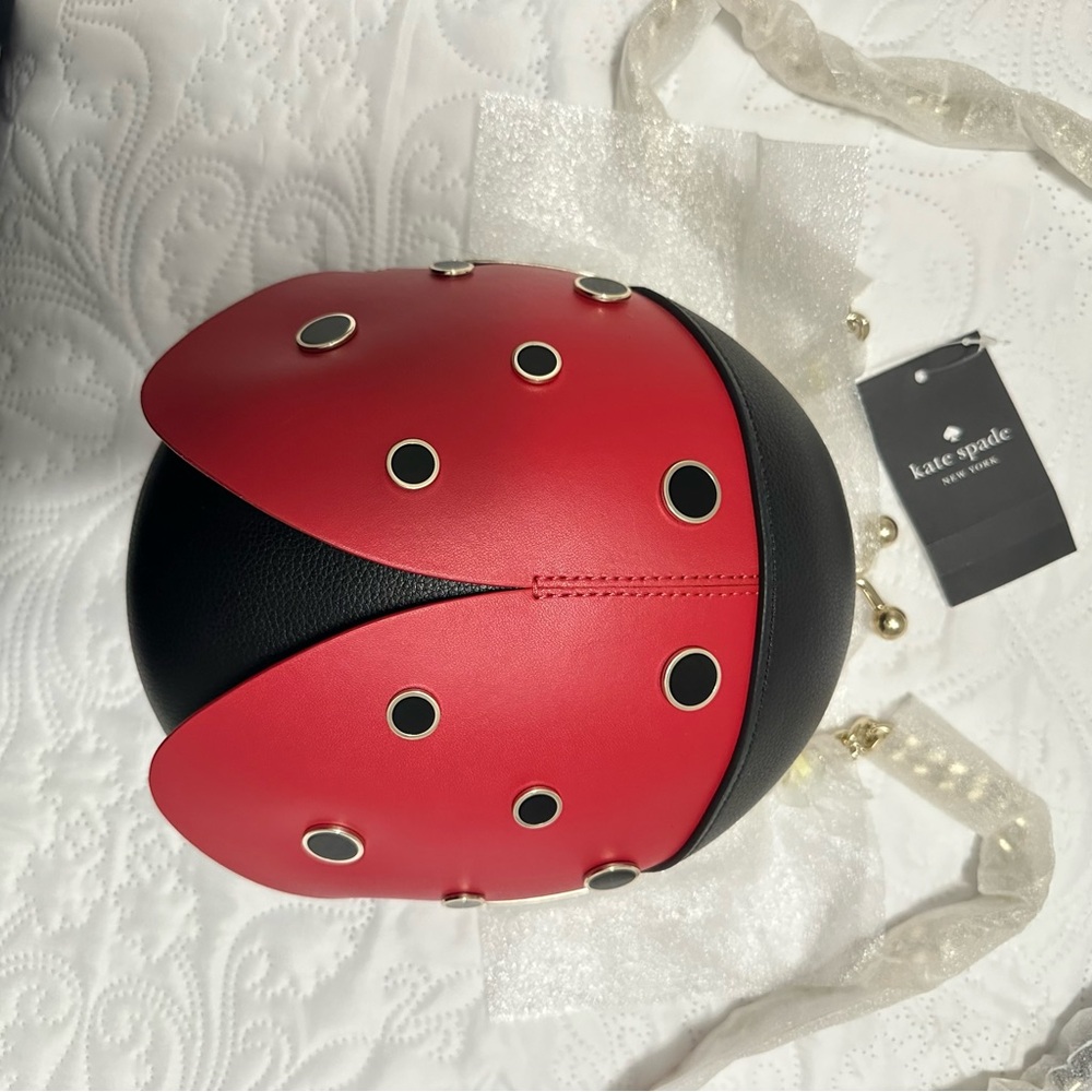 NWT Lovely Kate Spade Red & Black  Lady Bug Bag Purse